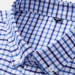 Cowboy Embroidery Cotton Plaid Button Up Shirt