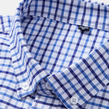 Cowboy Embroidery Cotton Plaid Button Up Shirt
