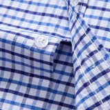 Cowboy Embroidery Cotton Plaid Button Up Shirt