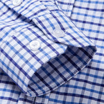 Cowboy Embroidery Cotton Plaid Button Up Shirt