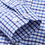 Cowboy Embroidery Cotton Plaid Button Up Shirt