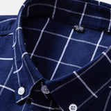 Cowboy Embroidery Cotton Plaid Button Up Shirt