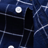 Cowboy Embroidery Cotton Plaid Button Up Shirt
