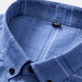 Cotton Cowboy Embroidery Plaid Button Up Shirt