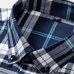 Cowboy Embroidery Cotton Plaid Button Up Shirt