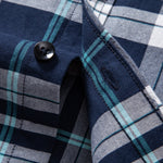 Cowboy Embroidery Cotton Plaid Button Up Shirt
