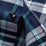 Cowboy Embroidery Cotton Plaid Button Up Shirt