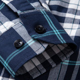 Cowboy Embroidery Cotton Plaid Button Up Shirt