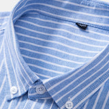 Cowboy Embroidery Cotton Oxford Stripe Shirt