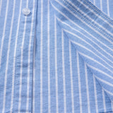 Cowboy Embroidery Cotton Oxford Stripe Shirt