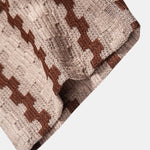 Plaid Jacquard Shirt & Straight Leg Linen Pants Set