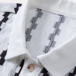 Plaid Jacquard Button Up Shirt