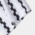 Plaid Jacquard Shirt & Straight Leg Linen Pants Set