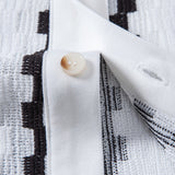Plaid Jacquard Shirt & Straight Leg Linen Pants Set