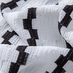 Plaid Jacquard Shirt & Straight Leg Linen Pants Set