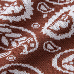 Paisley Button Up Knit Shirt & Knit Shorts Set