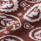 Paisley Button Up Knit Shirt & Knit Shorts Set