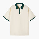 Contrast Collar Drop Shoulder Polo