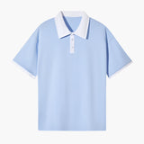 Contrast Collar Drop Shoulder Polo