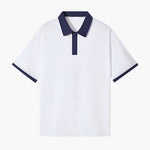 Contrast Collar Drop Shoulder Polo