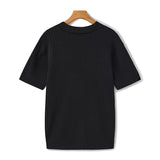 Open-Neck Ribbed Knit Polo
