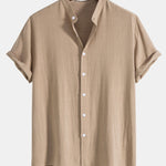 Men's Shirt & Trousers | Short Sleeve Shirt & Drawstring Linen Trousers
