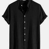 Men's Shirt & Trousers | Short Sleeve Shirt & Drawstring Linen Trousers