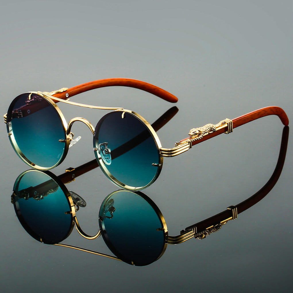 Cayden | Retro Oval Metal Sunglasses