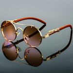 Cayden Retro Oval Metal Sunglasses