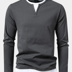 V-NECK KNIT SHIRT FOR MEN