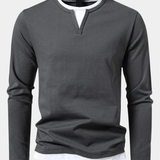 V-NECK KNIT SHIRT FOR MEN