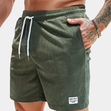 ELASTIC WAIST SWIM SHORTS FOR MEN