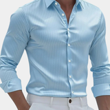 STRIPED POPLIN SHIRT FOR MEN