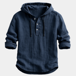 LINEN HOODED SHIRT FOR MEN