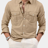 WRINKLE RESISTANT BUTTON SHIRT FOR MEN