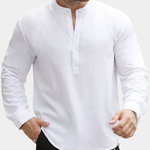BOAT NECK COTTON SHIRT FOR MEN