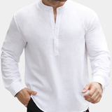BOAT NECK COTTON SHIRT FOR MEN