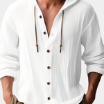 HOODED LINEN SHIRT FOR MEN