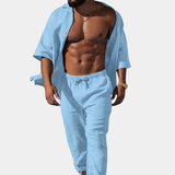 STRAIGHT LINEN TROUSERS FOR MEN