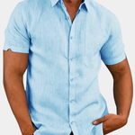 LAPEL LINEN SHIRT FOR MEN