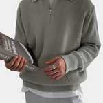 TEXTURED ZIP SWEATER FOR MEN