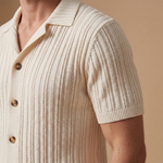 Summer Knit Set with Polo Shirt & Shorts