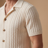 Summer Knit Set with Polo Shirt & Shorts