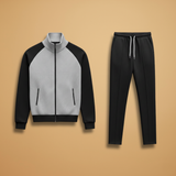 Bomber Jacket Set with Zip Closure and Zippered Pockets