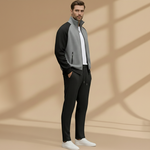 Bomber Jacket Set with Zip Closure and Zippered Pockets