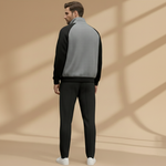Bomber Jacket Set with Zip Closure and Zippered Pockets