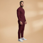 Casual Set with Buttoned Top and Drawstring Trousers