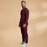 Casual Set with Buttoned Top and Drawstring Trousers