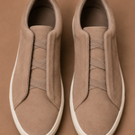 Men's Laceless Suede Sneakers – Slip-On Casual Shoes | Areleon