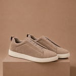 Men's Laceless Suede Sneakers – Slip-On Casual Shoes | Areleon